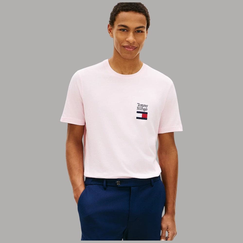 Tommy Hilfiger T-shirt Cotone Regular Fit con Logo Ricamato - 5