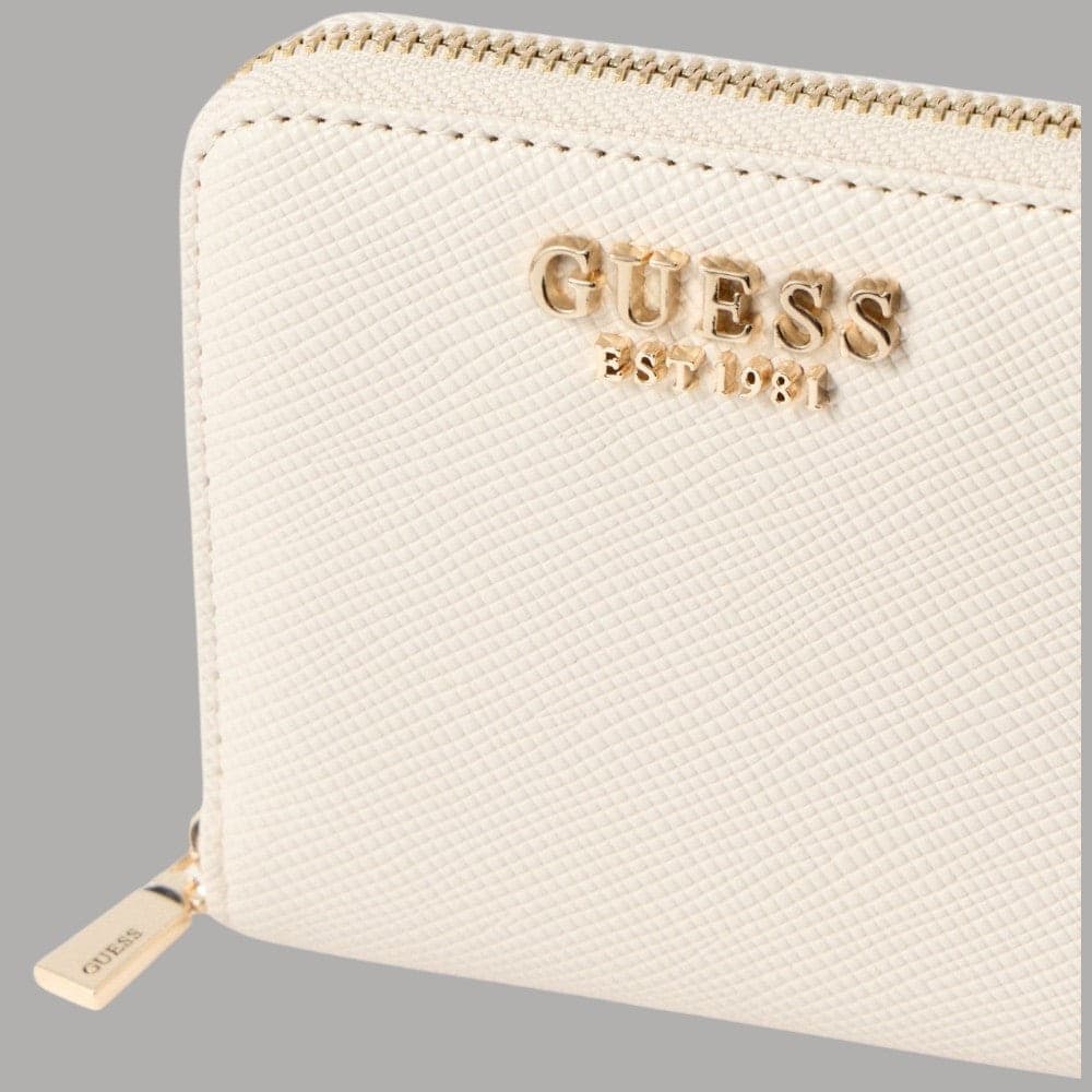 Portafoglio Guess Donna Saffiano Laurel Zip Small Nero - 5