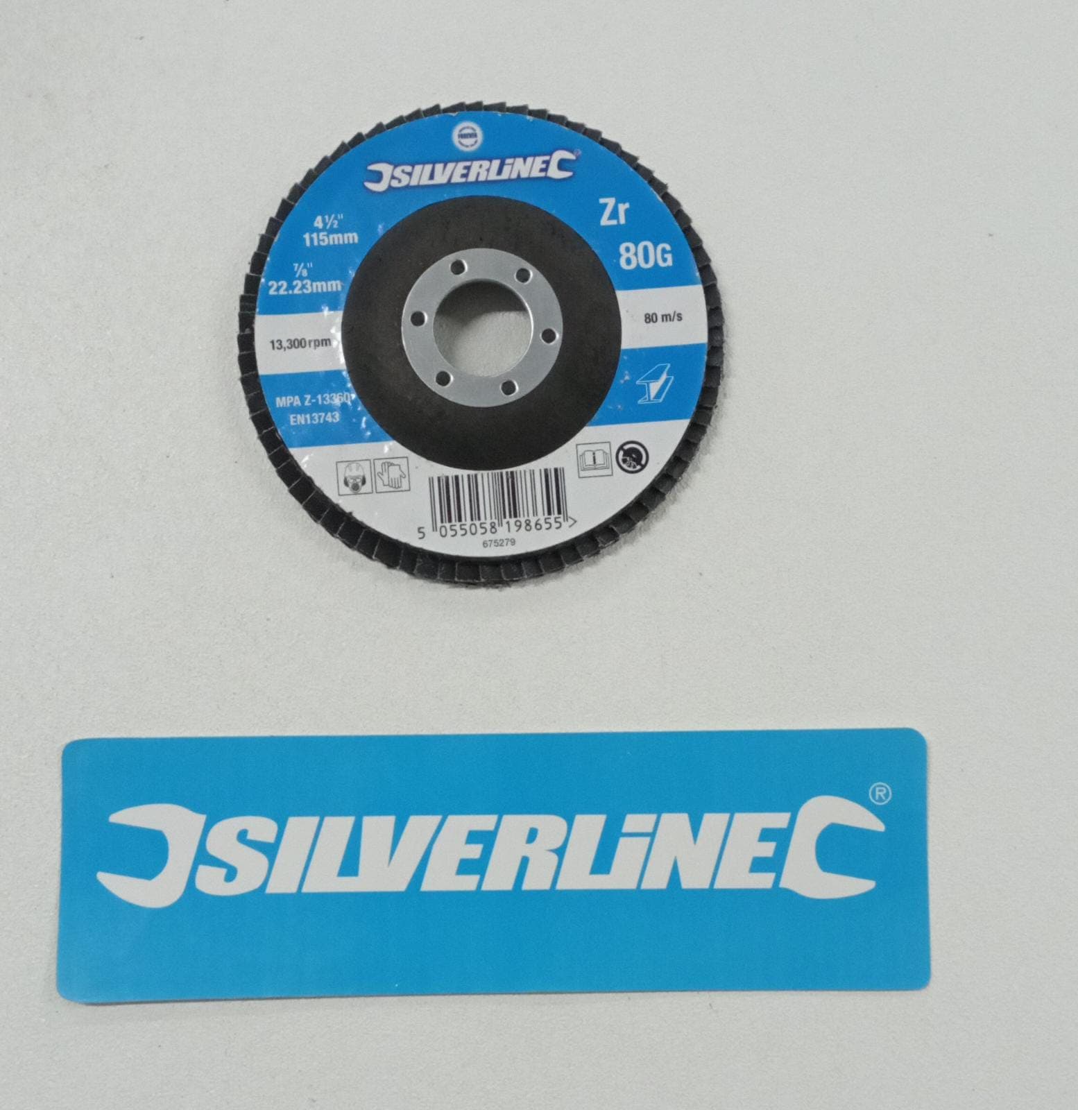 Disco silverline con  zirconio  per la smerigliatura di metalli 115 x 22,23 con grana da 40 60 80 - 5