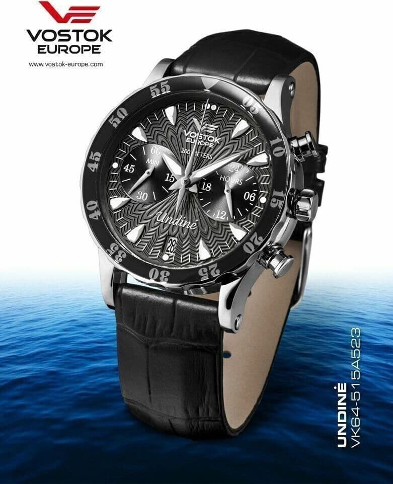Vostok Europe Undine Orologio da donna con 2 cinturini di ricambio cronografo - 5