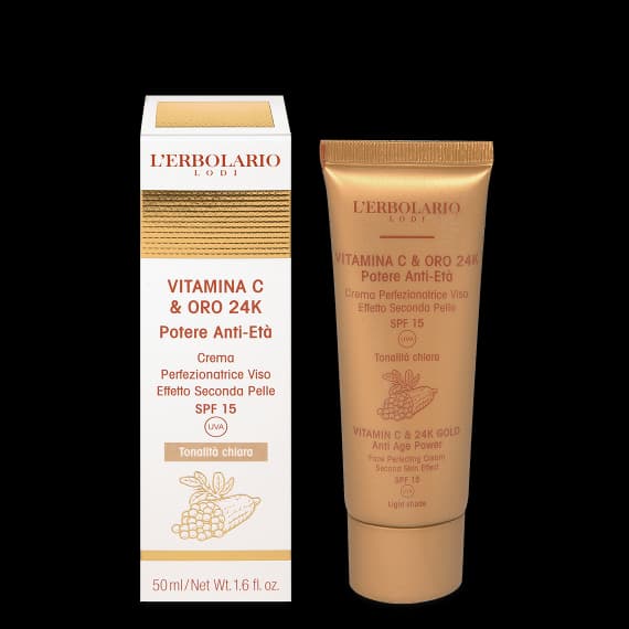 Crema Perfezionatrice Viso tonalità chiara Vitamina C &amp; Oro 24K - 2