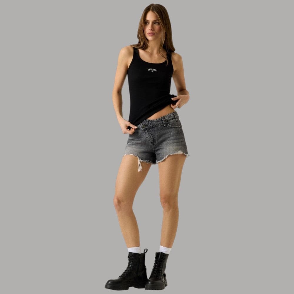 Top Guess GJ Cotone Stella Ricamata Slim Fit - 2