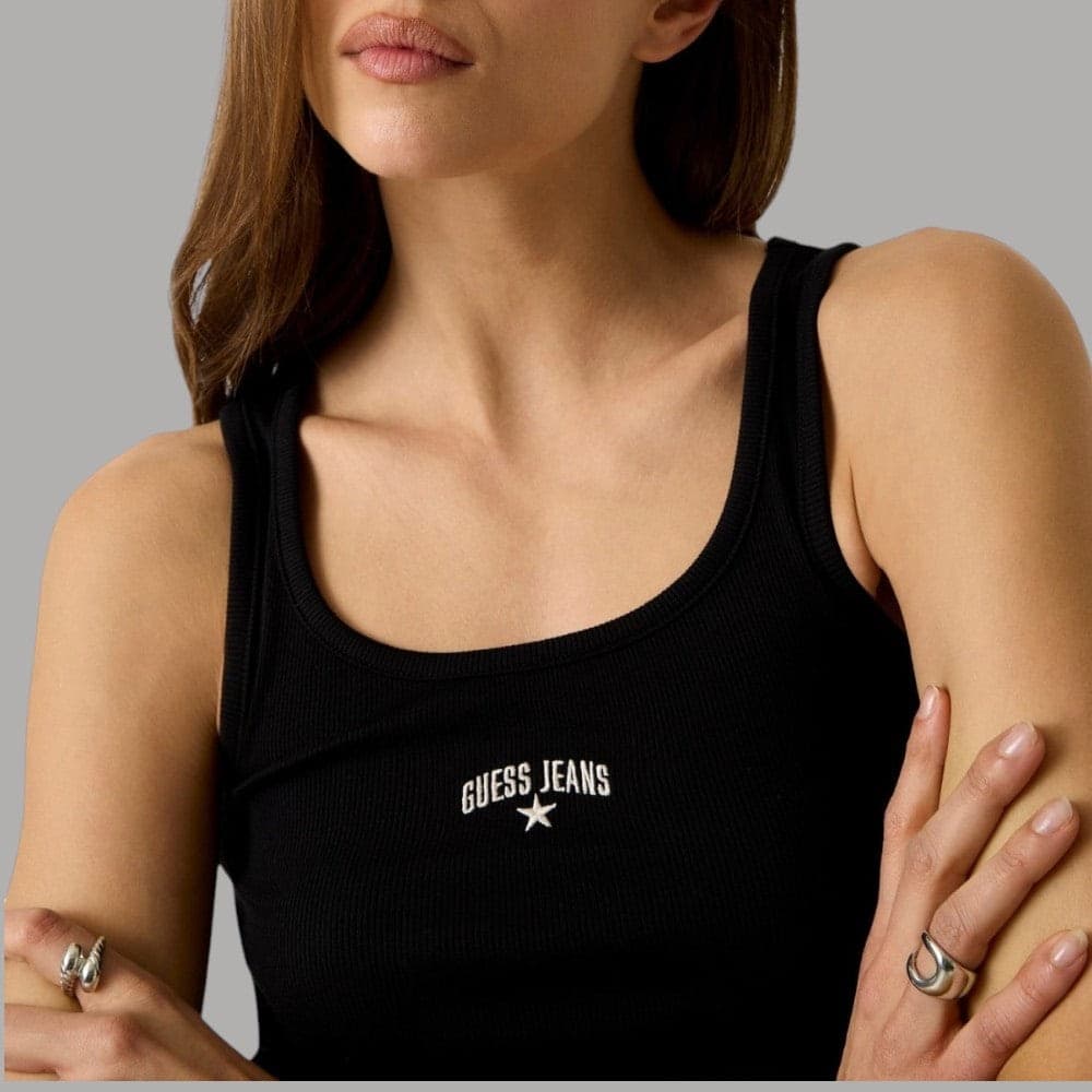 Top Guess GJ Cotone Stella Ricamata Slim Fit - 3