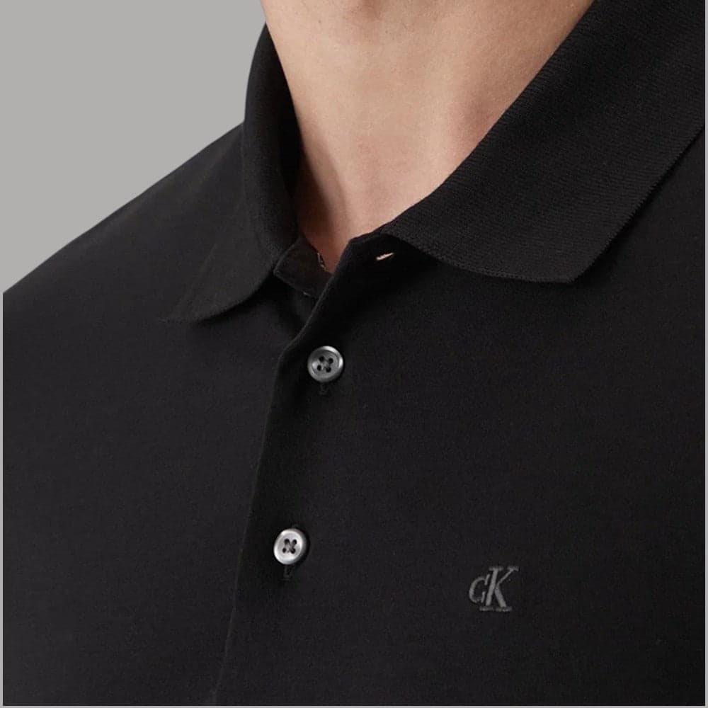 Polo Calvin Klein Slim Stretch Cotone Ricamato Elegante - 2