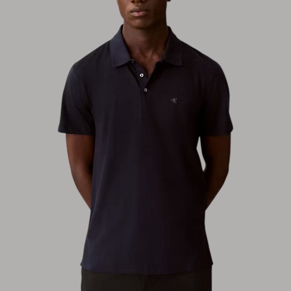 Polo Calvin Klein Slim Stretch Cotone Ricamato Elegante - 6