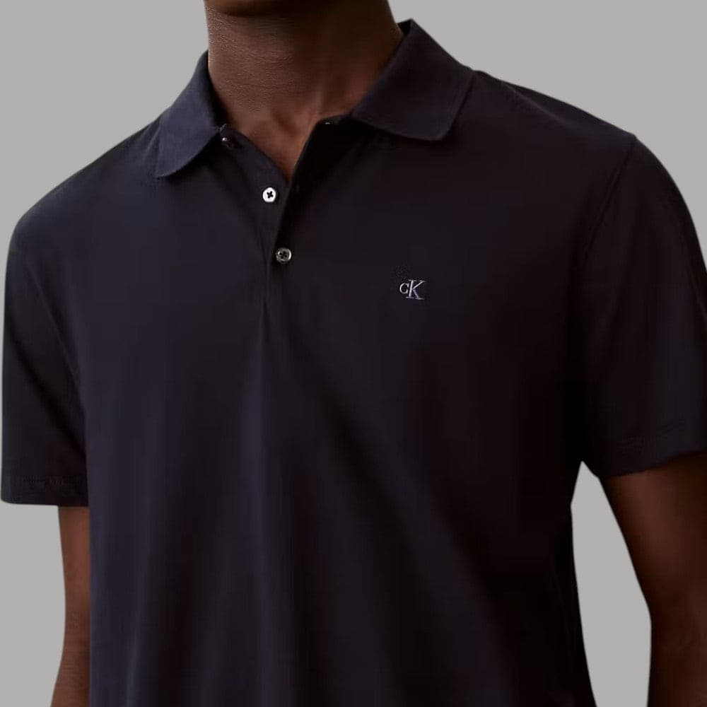 Polo Calvin Klein Slim Stretch Cotone Ricamato Elegante - 7