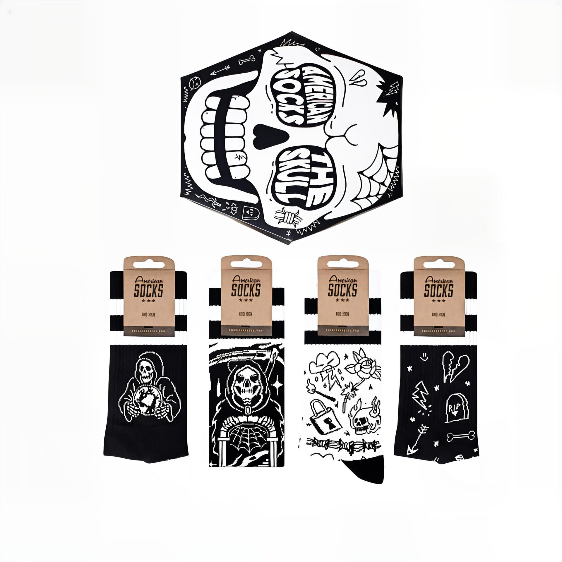 Calze American Socks The Skull Multicolor