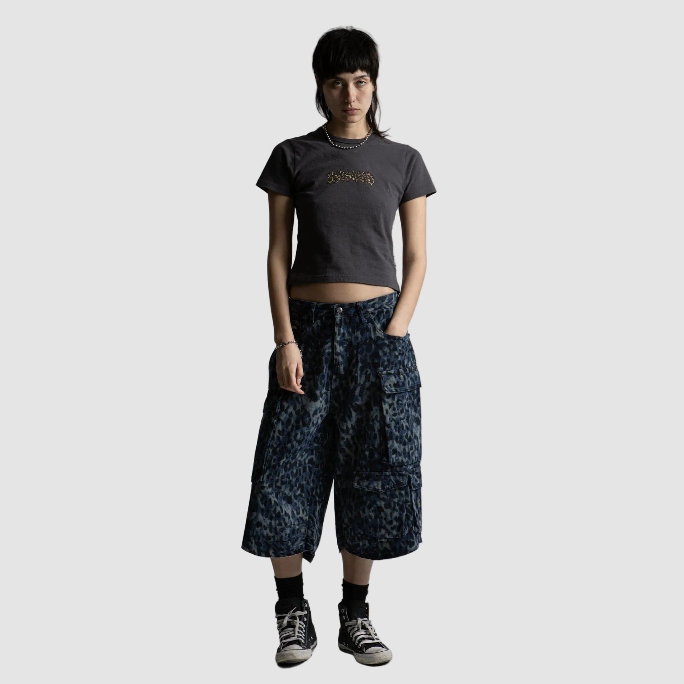 Short Wasted Paris Cheetah Grant blu - 3
