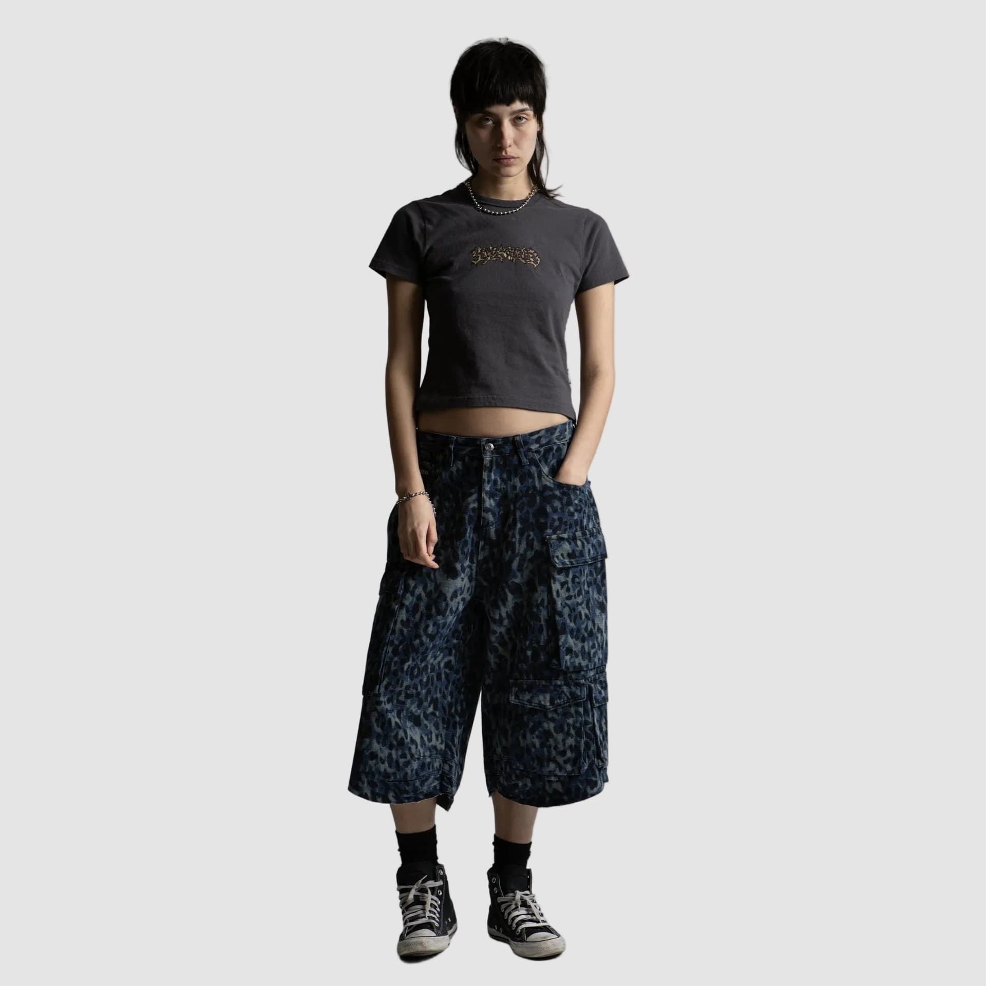 Short Wasted Paris Cheetah Grant blu - 3