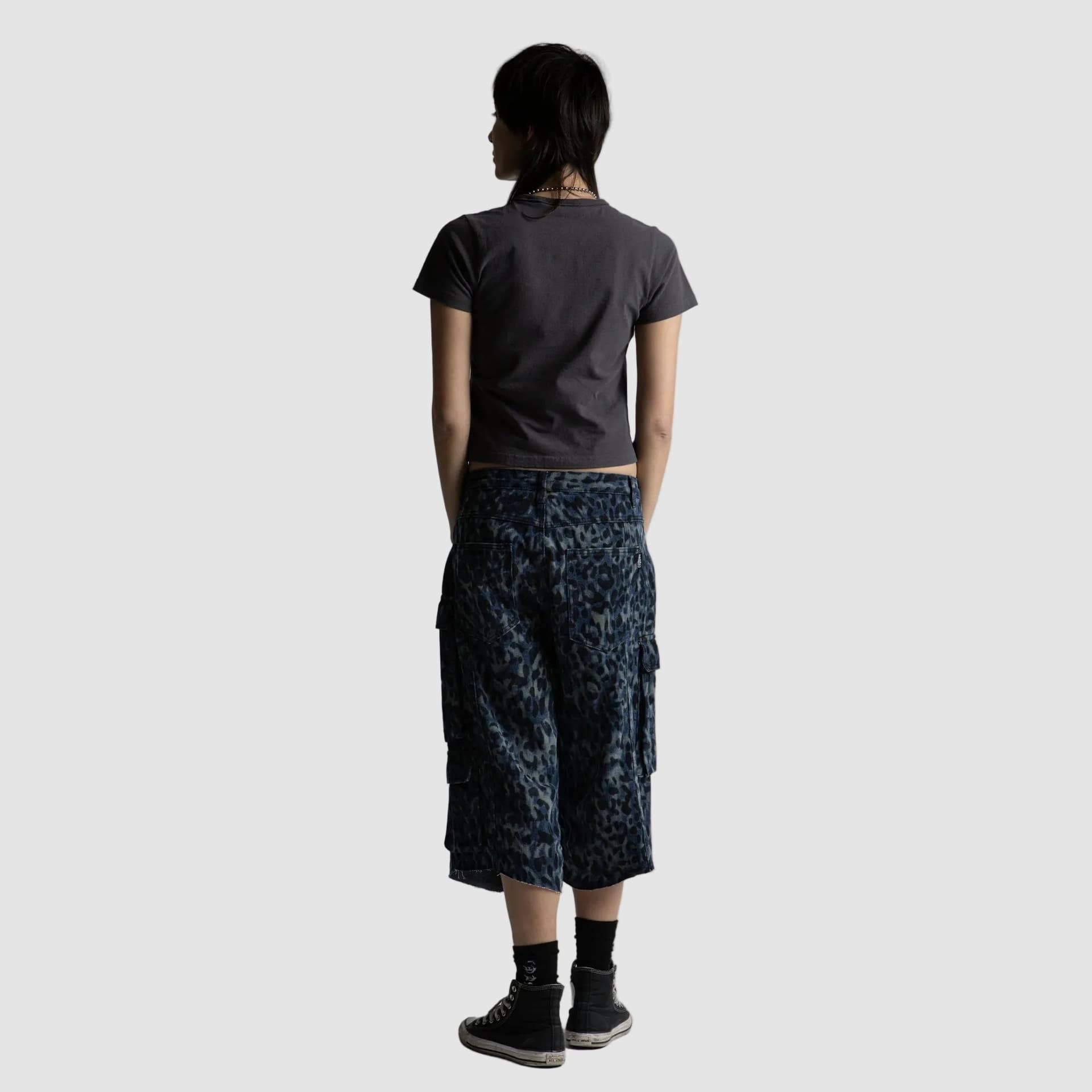 Short Wasted Paris Cheetah Grant blu - 4