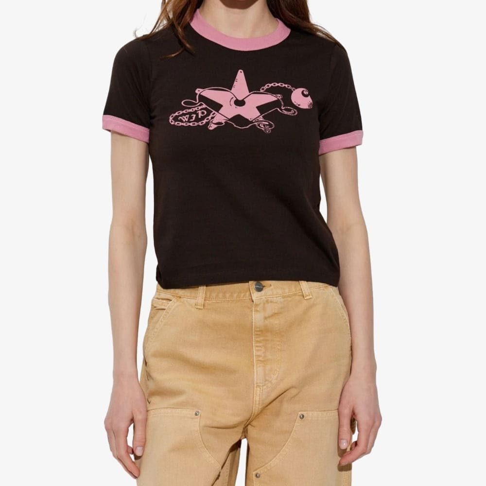 T shirt Carhartt W Outlaw Star Ringer Tobacco - 3