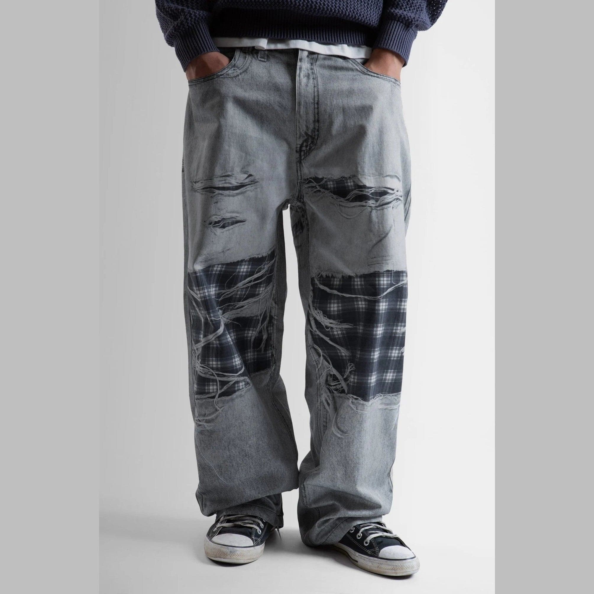 Pantaloni Wasted Paris Trompe loeil grey - 3
