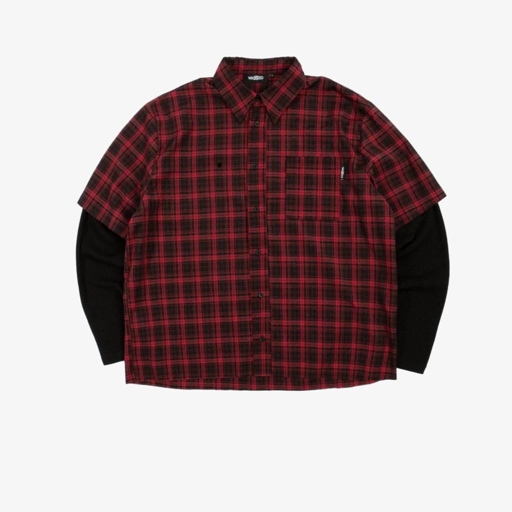 Camicia Wasted Paris Tartan Age black red - 6