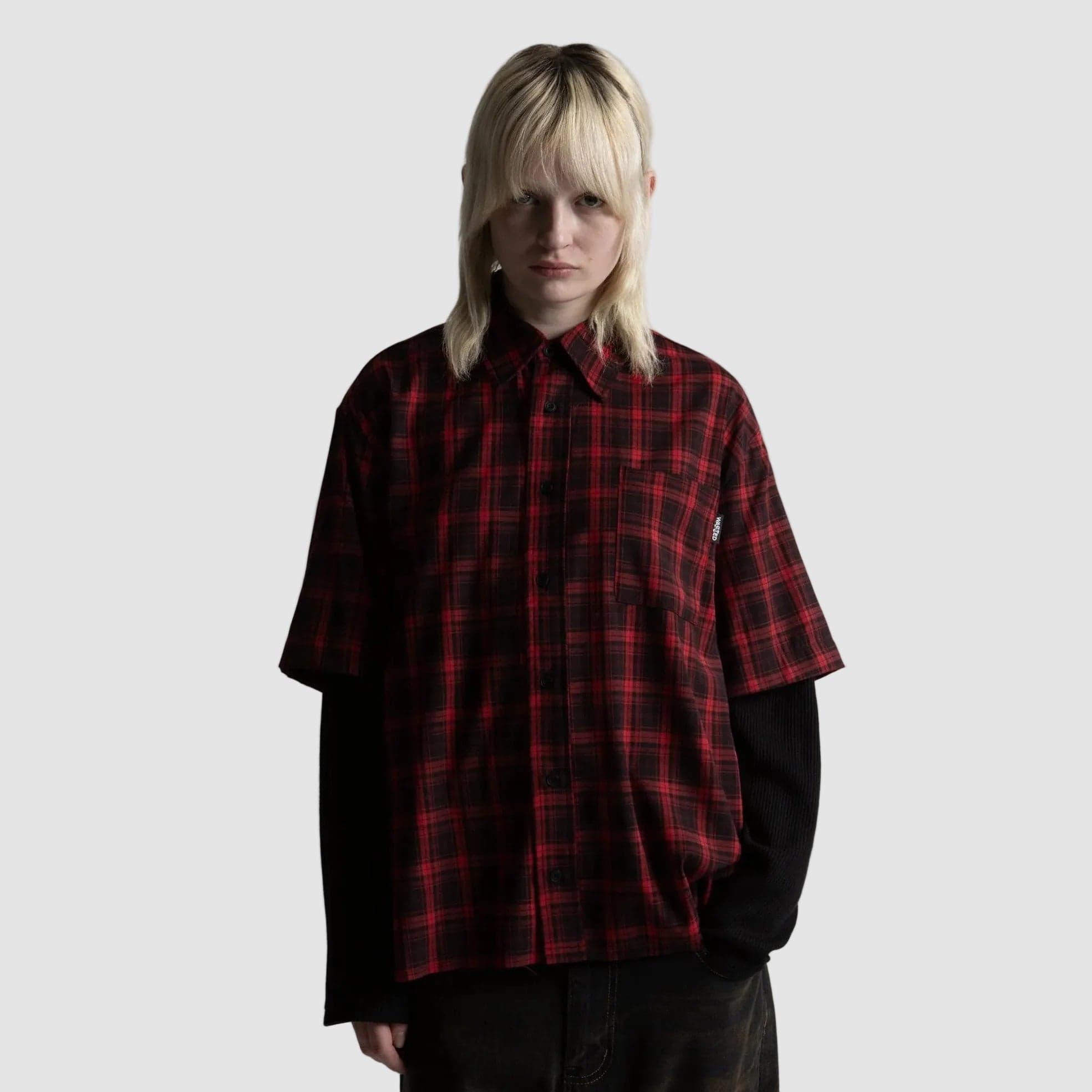 Camicia Wasted Paris Tartan Age black red - 3