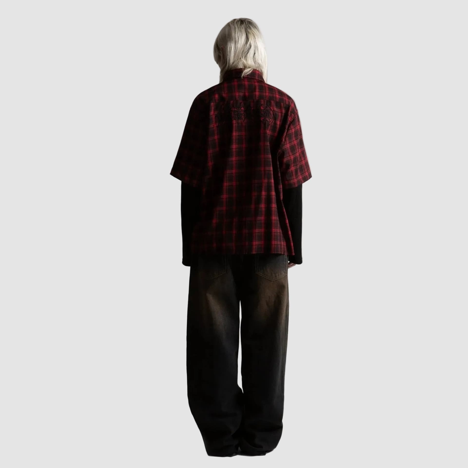Camicia Wasted Paris Tartan Age black red - 5