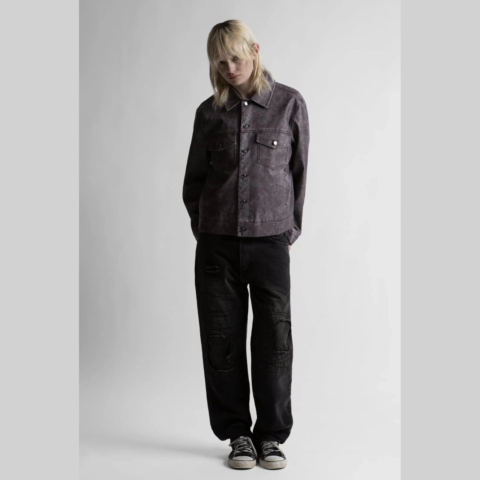 Jeans Wasted Paris Ripped Manc Black - 5