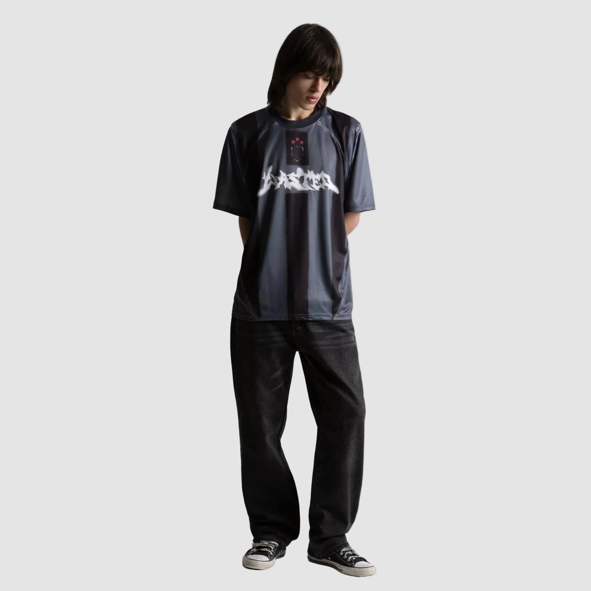 T-shirt Wasted Paris Spray Fottbal Jersey grey - 5