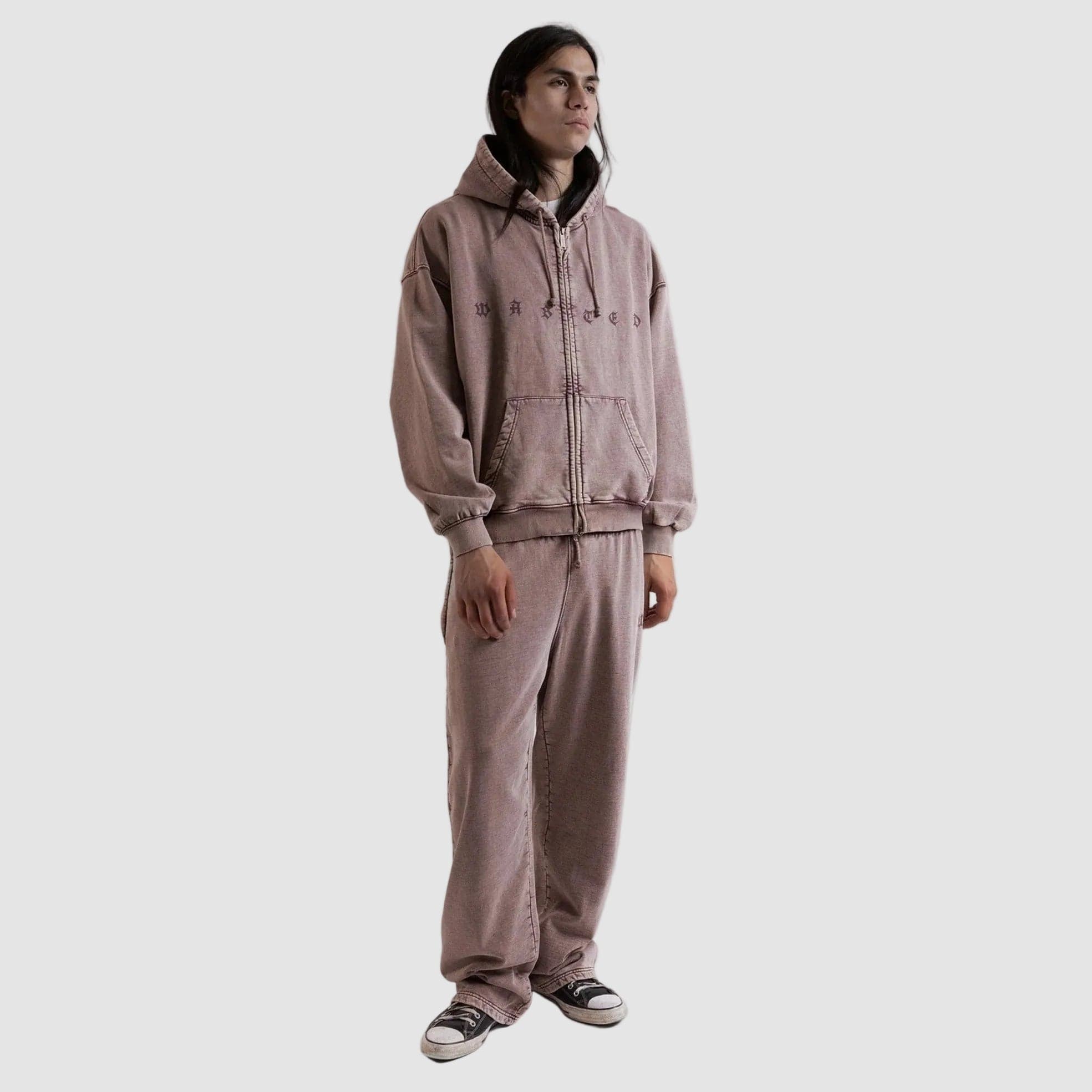 Pantaloni Wasted Paris Splinter zip Burgandy - 2