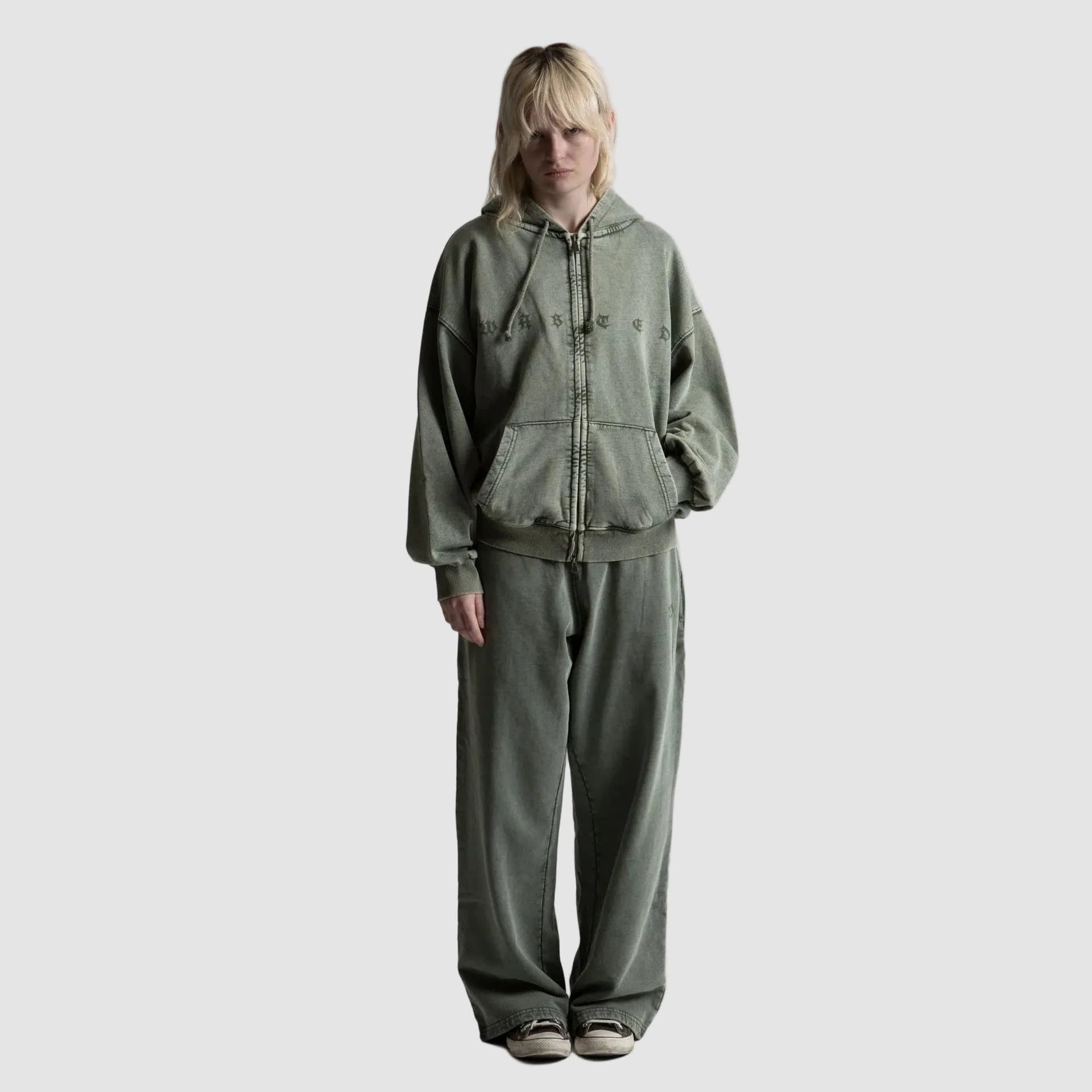 Pantaloni Wasted Paris Splinter zip Olive - 4