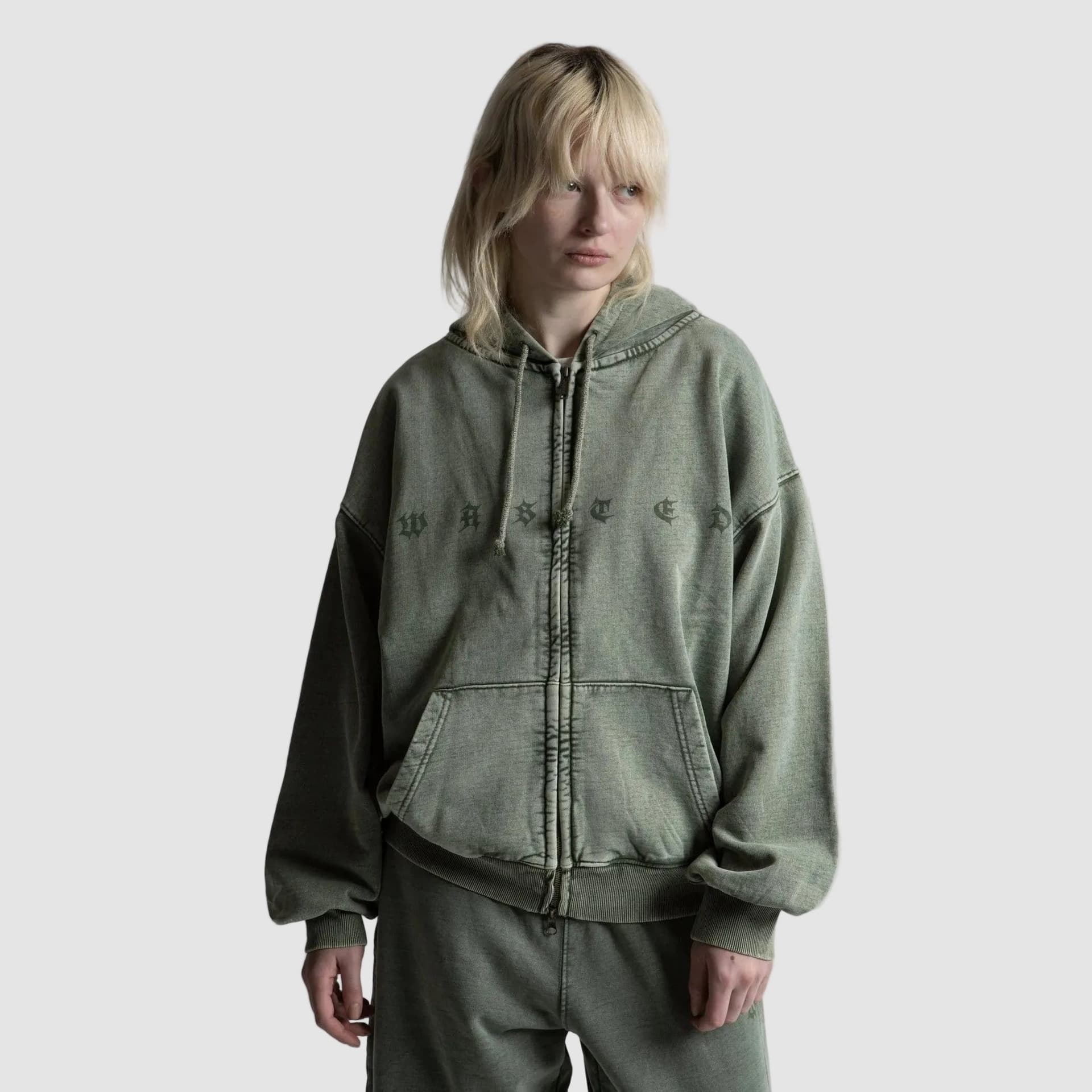 Felpa  Wasted Paris Splinter zip  Olive - 2