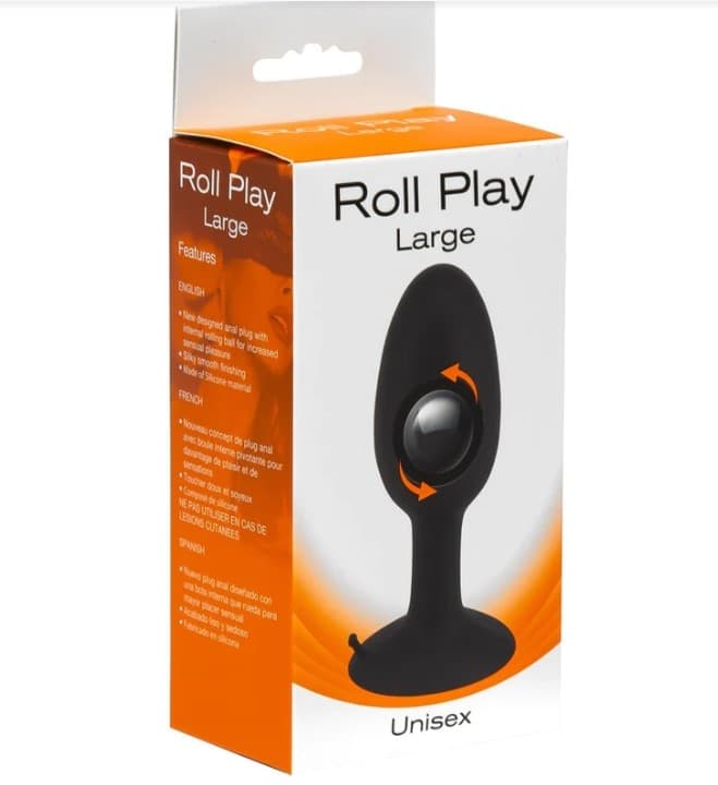 Plug anale Large 12 cm Roll Play con palla interna per un movimento no stop - 3