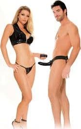 Strap-on vibrante multi speed nero Pipedream indossabile Hollow per lui e per lei 15 cm - 7