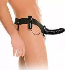 Strap-on vibrante multi speed nero Pipedream indossabile Hollow per lui e per lei 15 cm - 8