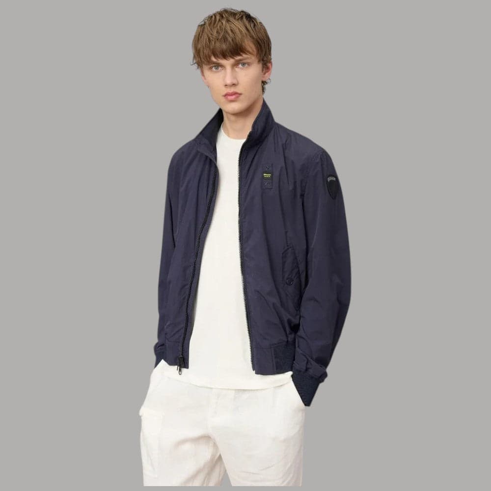 Bomber Stropicciato Alwin con Zip e Tasche Interno Fleecy Regular Fit - 6