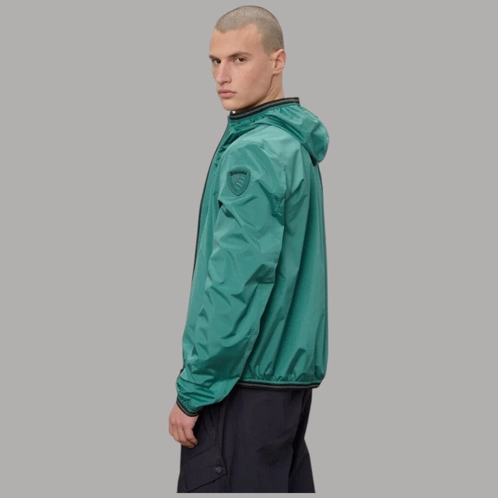 Blauer Giacca Vento Uomo Farrin: Nylon, Zip Spalmata, Regula Fit - 3