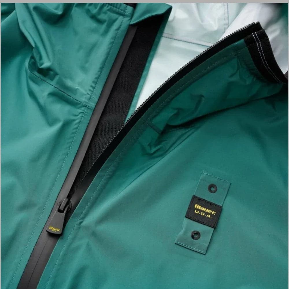 Blauer Giacca Vento Uomo Farrin: Nylon, Zip Spalmata, Regula Fit - 4