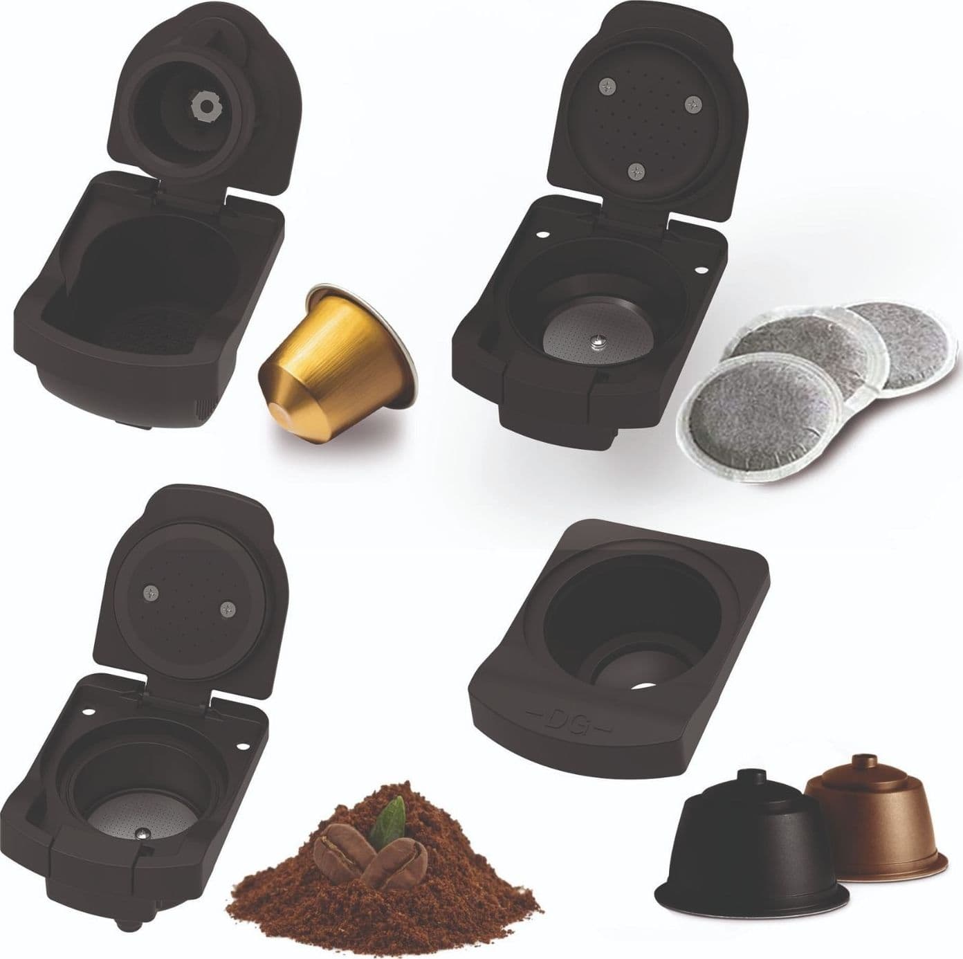 Macchina Caffè Multicapsula SOGO 4 in 1 20 Bar Capsule e Caffè Macinato Serbatoio 0,85L - 7