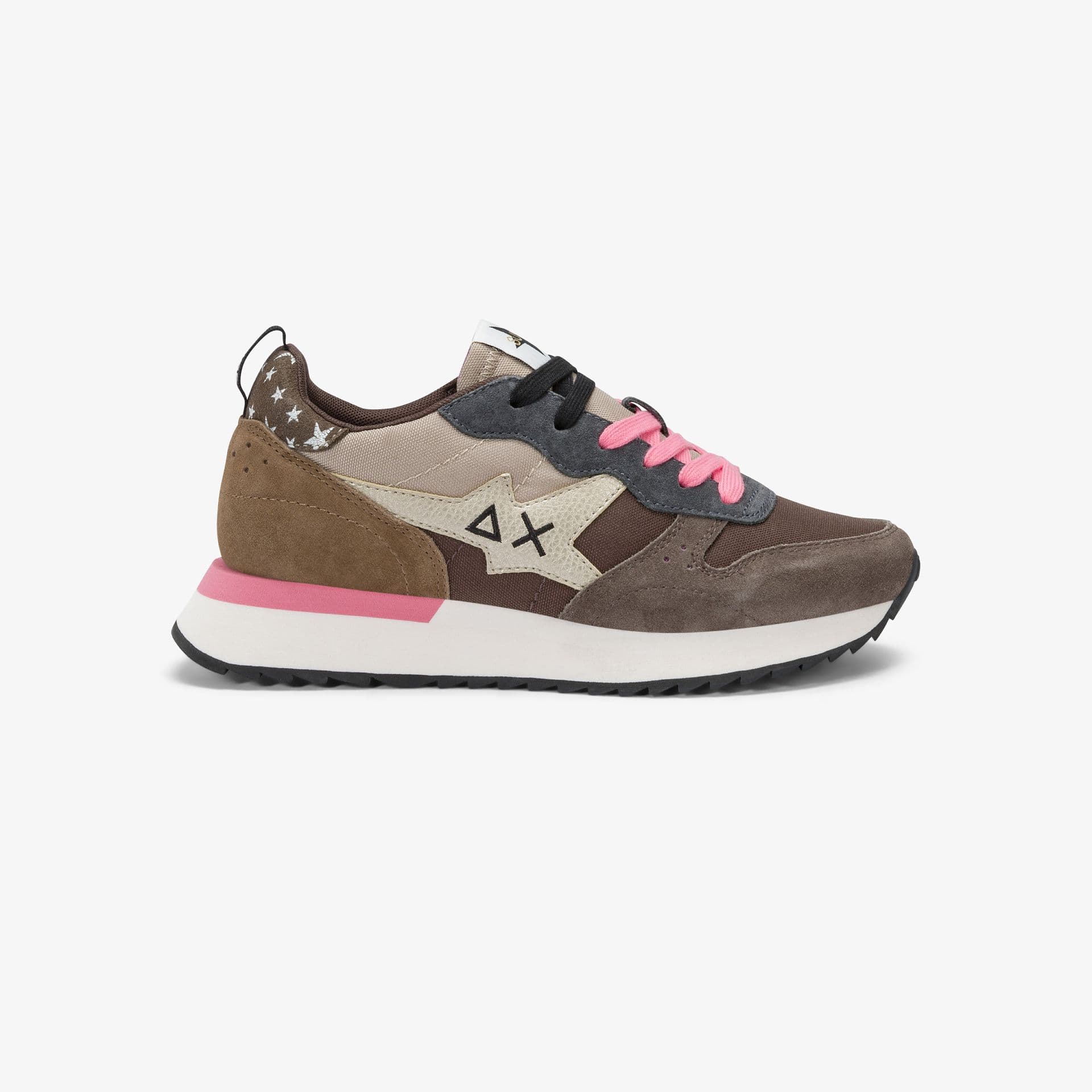 SUN68 Sneakers Donna art. Z45216 in Nylon/Suede Marrone - 5