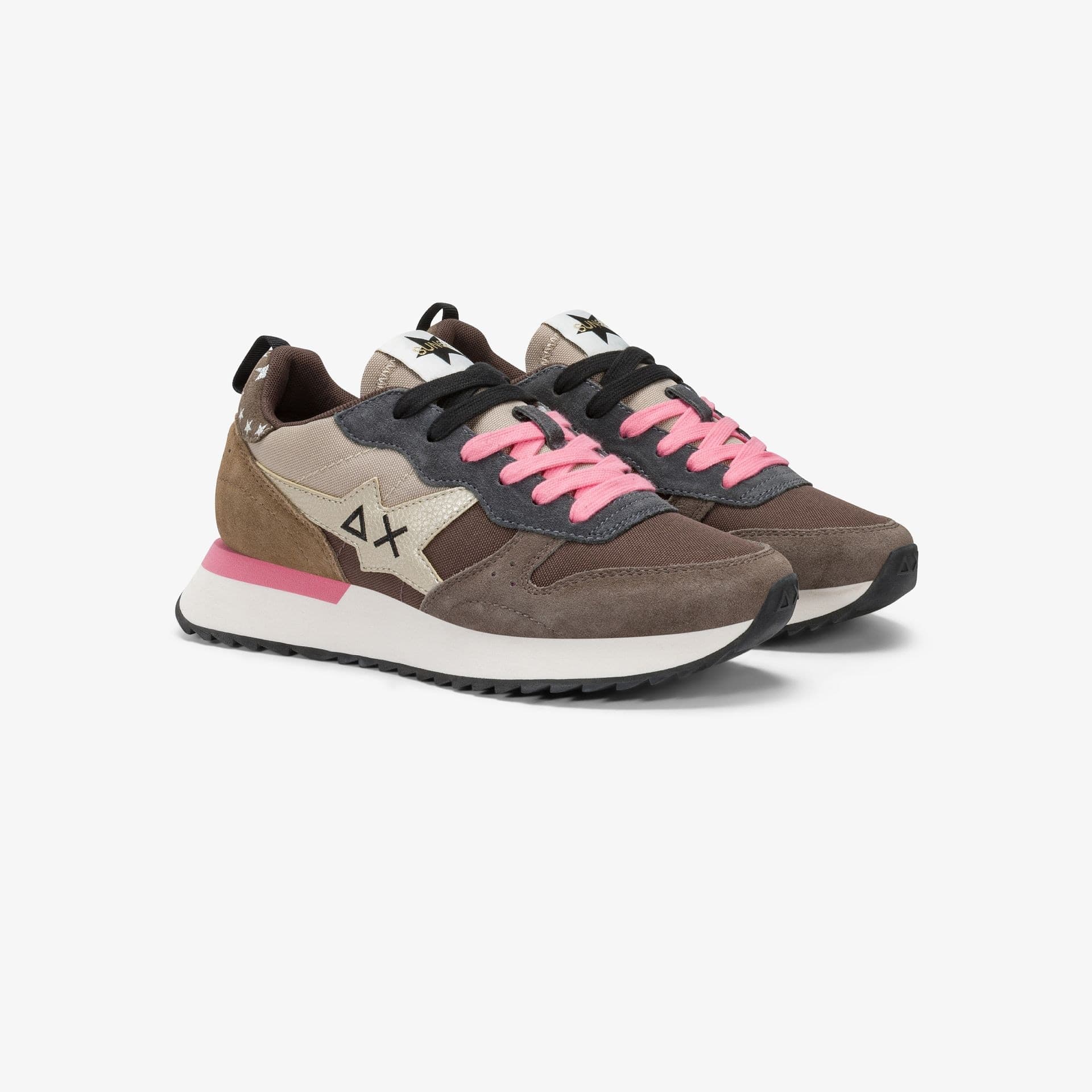 SUN68 Sneakers Donna art. Z45216 in Nylon/Suede Marrone - 2