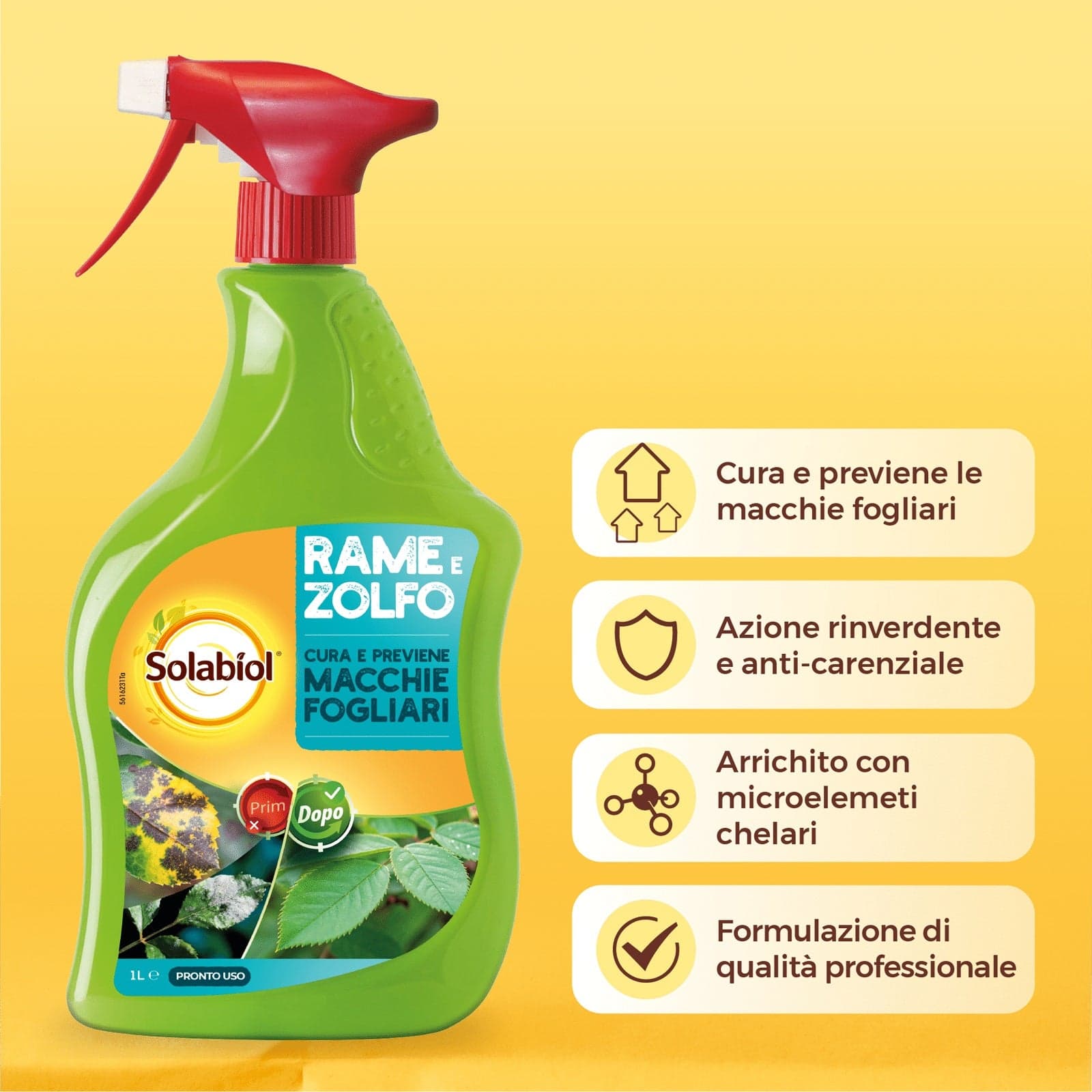 Rame e Zolfo Lt 1 Integratore Cura e Previene Macchie Fogliari SBM - 3