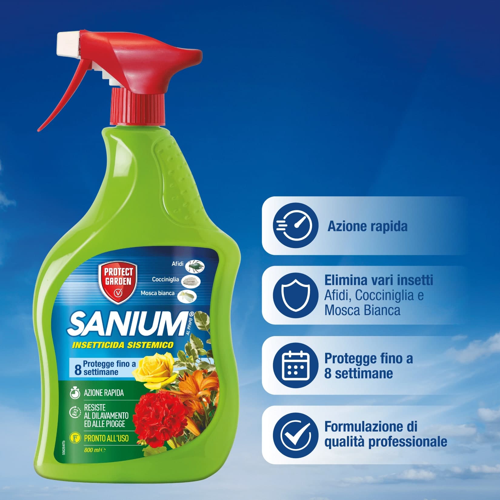 Sanium AL PFnPO ml 800 Insetticida Sistemico Spray Pronto Uso SBM - 3