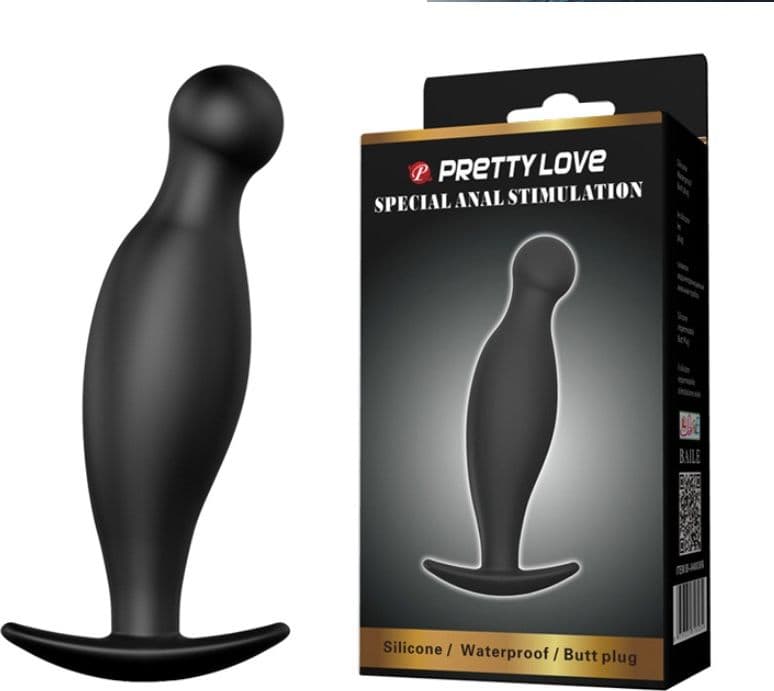 Plug anale stimolatore prostatico 11 cm silicone Pretty Love curvo progressivo
