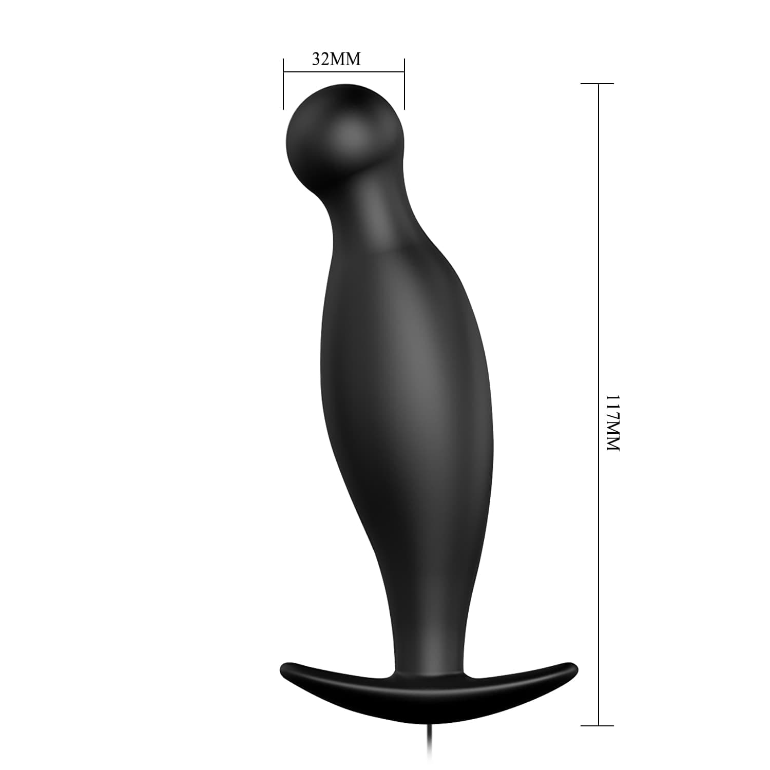 Plug anale stimolatore prostatico 11 cm silicone Pretty Love curvo progressivo - 5