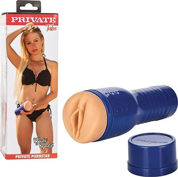Private Tube Gabi Gold Masturbatore Uomo Realistico TPR 26 cm con Aspirazione Regolabile - 8