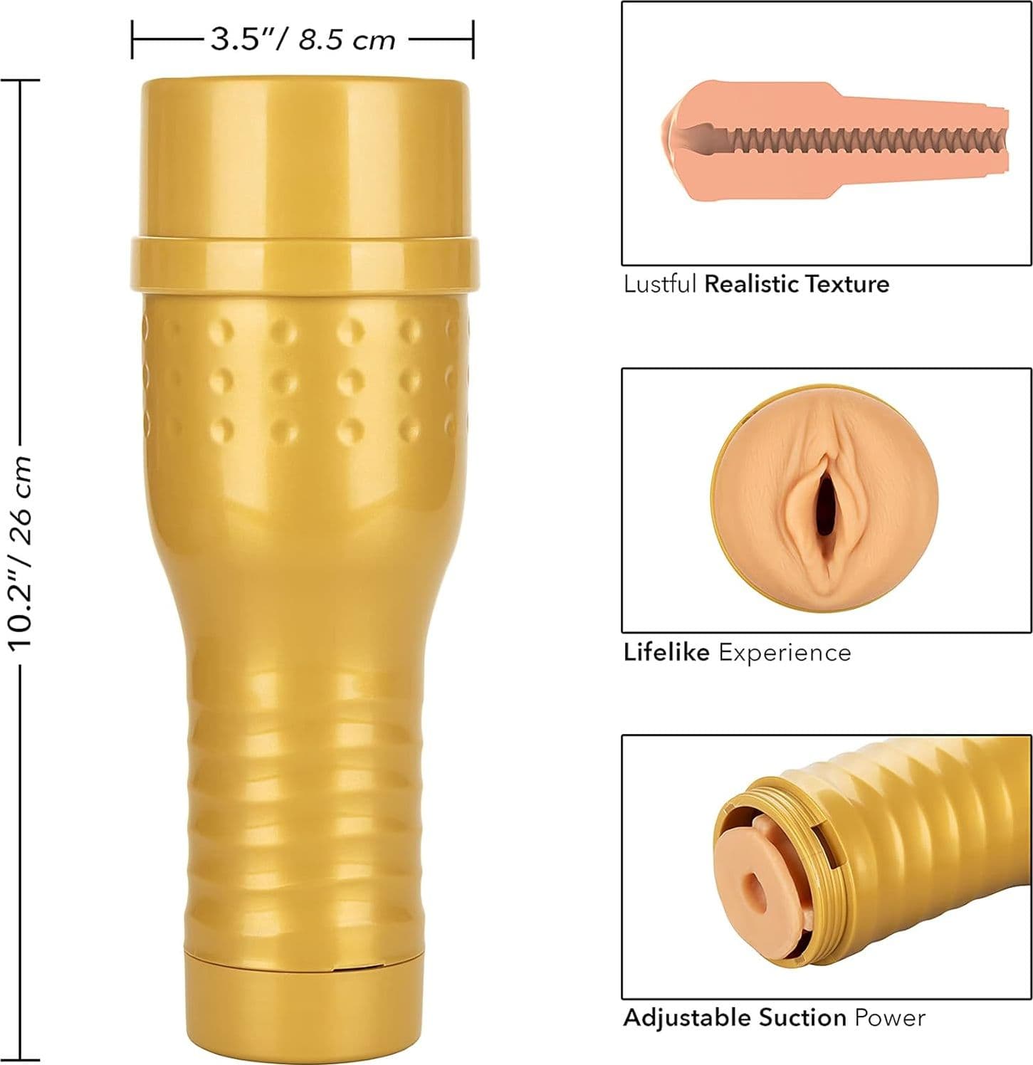 Private Tube Original Masturbatore Uomo Realistico TPR 26 cm con Aspirazione Regolabile - 5