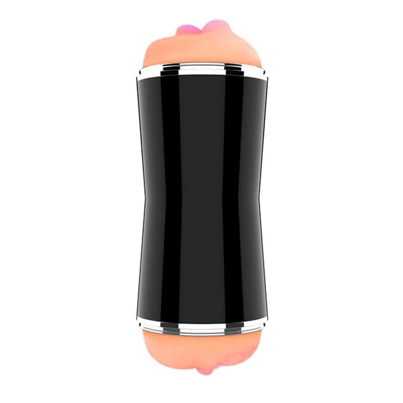 LateToBed Dupple Masturbatore Uomo TPE Doppio Ingresso Bocca Vagina 20 cm - 7