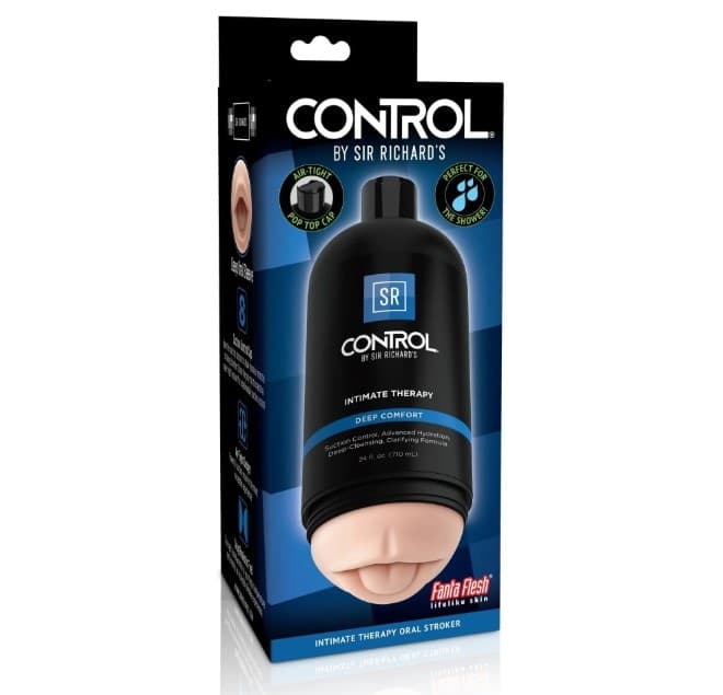 Sir Richard's Control Oral Stroker Masturbatore Uomo Fanta Flesh 21,6 cm - 6