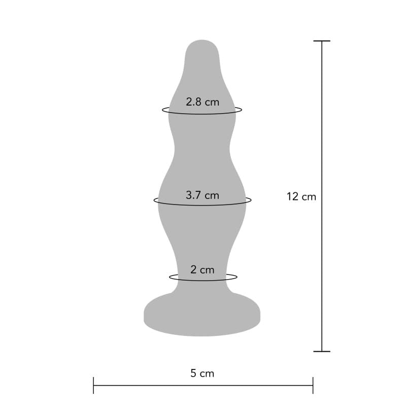 Plug anale The Striker forma anatomica stimolatore prostatico 12 cm silicone - 3