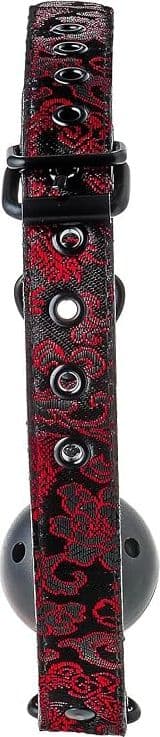 Dream Toys Blaze Deluxe Ball Gag Traspirante Regolabile Nero Rosso BDSM lusso - 3