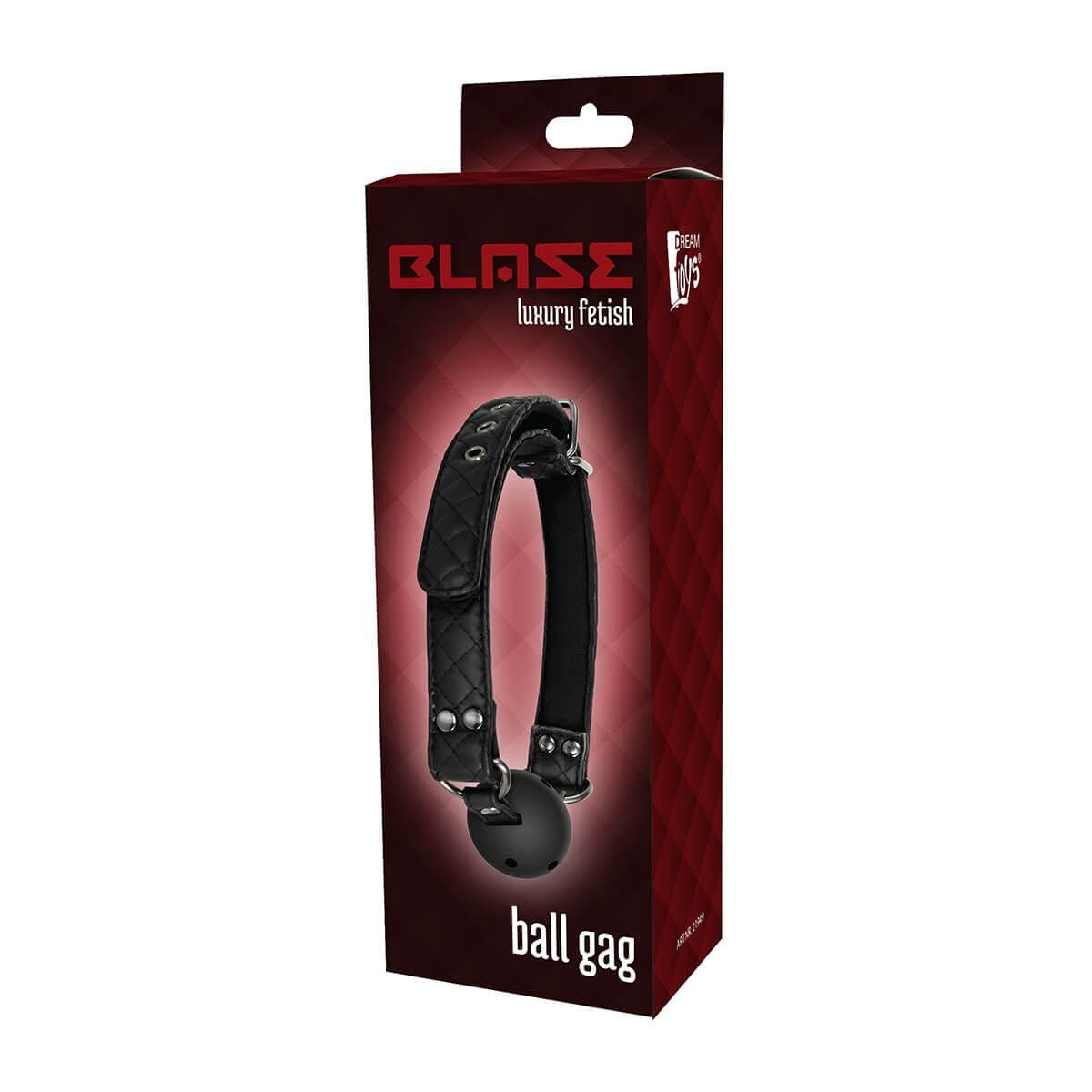 Dream Toys Blaze Luxury Ball Gag Traspirante Regolabile Nero BDSM 4,7 cm - 3