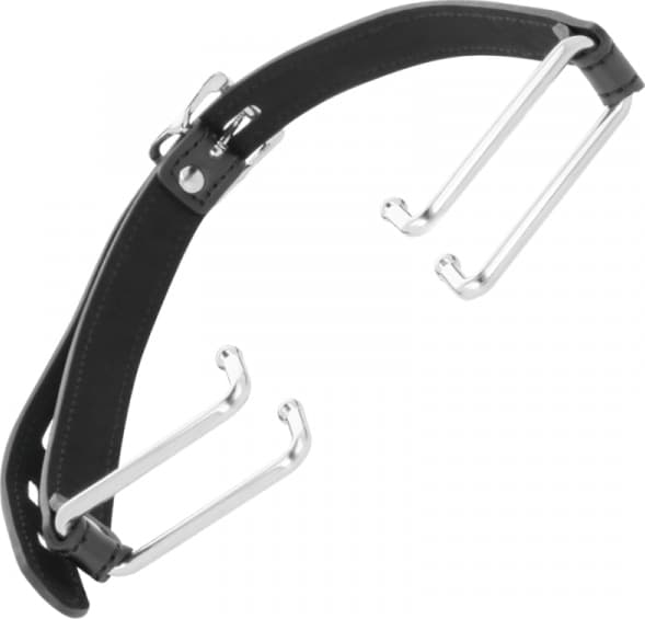 Darkness Hook Gag Apribocca BDSM con Ganci Metallici e Cinturino Regolabile Nero - 2