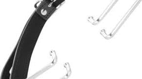 Darkness Hook Gag Apribocca BDSM con Ganci Metallici e Cinturino Regolabile Nero - 3