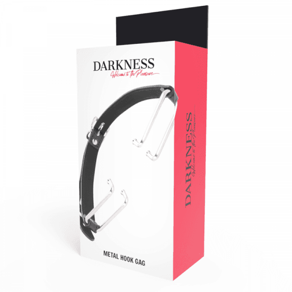 Darkness Hook Gag Apribocca BDSM con Ganci Metallici e Cinturino Regolabile Nero - 6