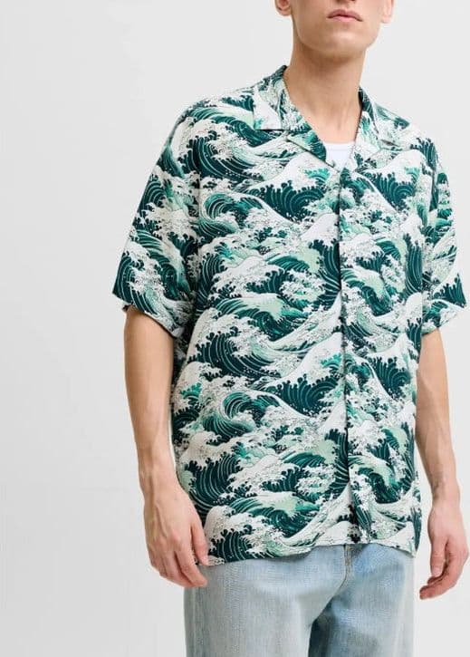 Camicia Jack & Jones Tokyo Resort SS Blu - 3