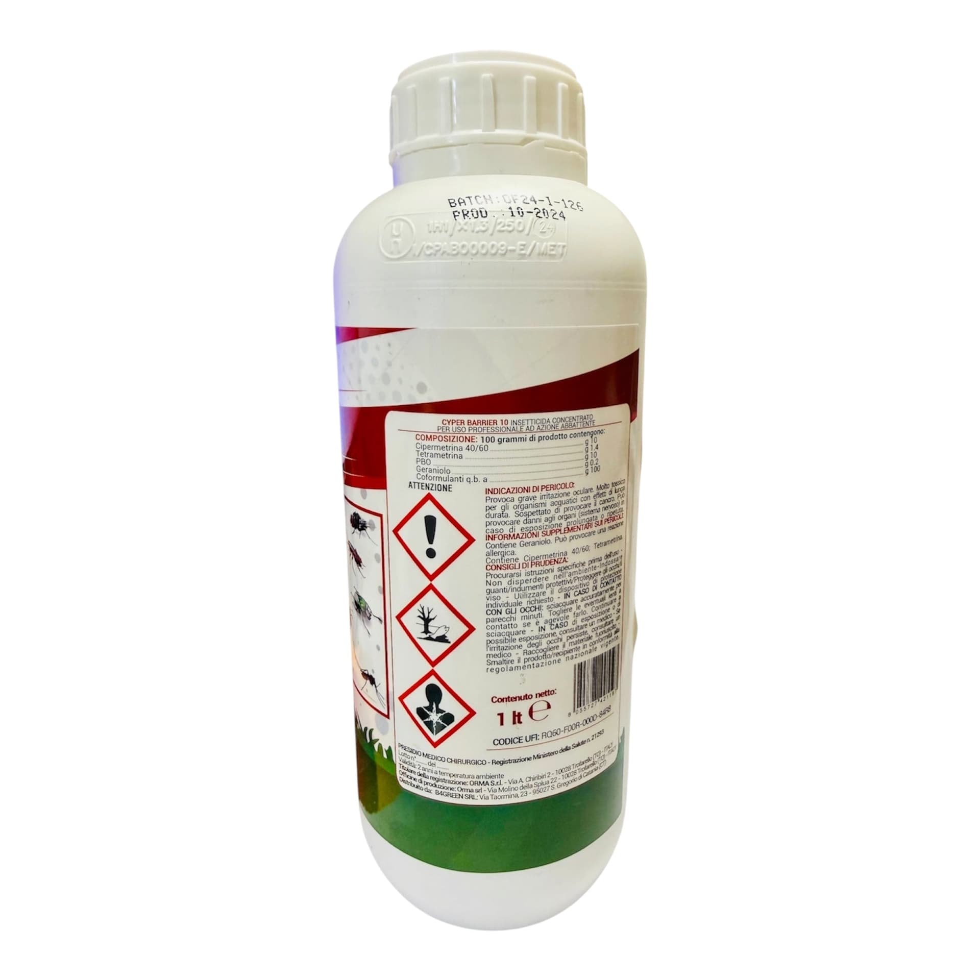 Debel Trio Lt 1 Insetticida Concentrato ad Azione Abbattente Contro Insetti Striscianti e Volanti B4Green - 3