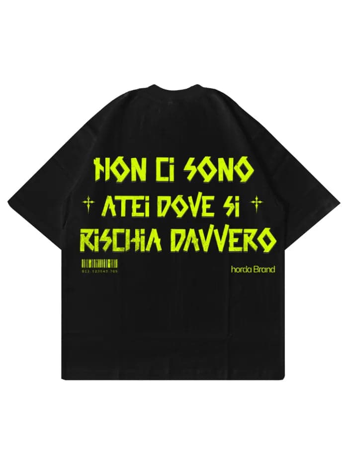 T-Shirt Tapeflow Black Boxy Fit 220 GSM  Horda Brand - 6